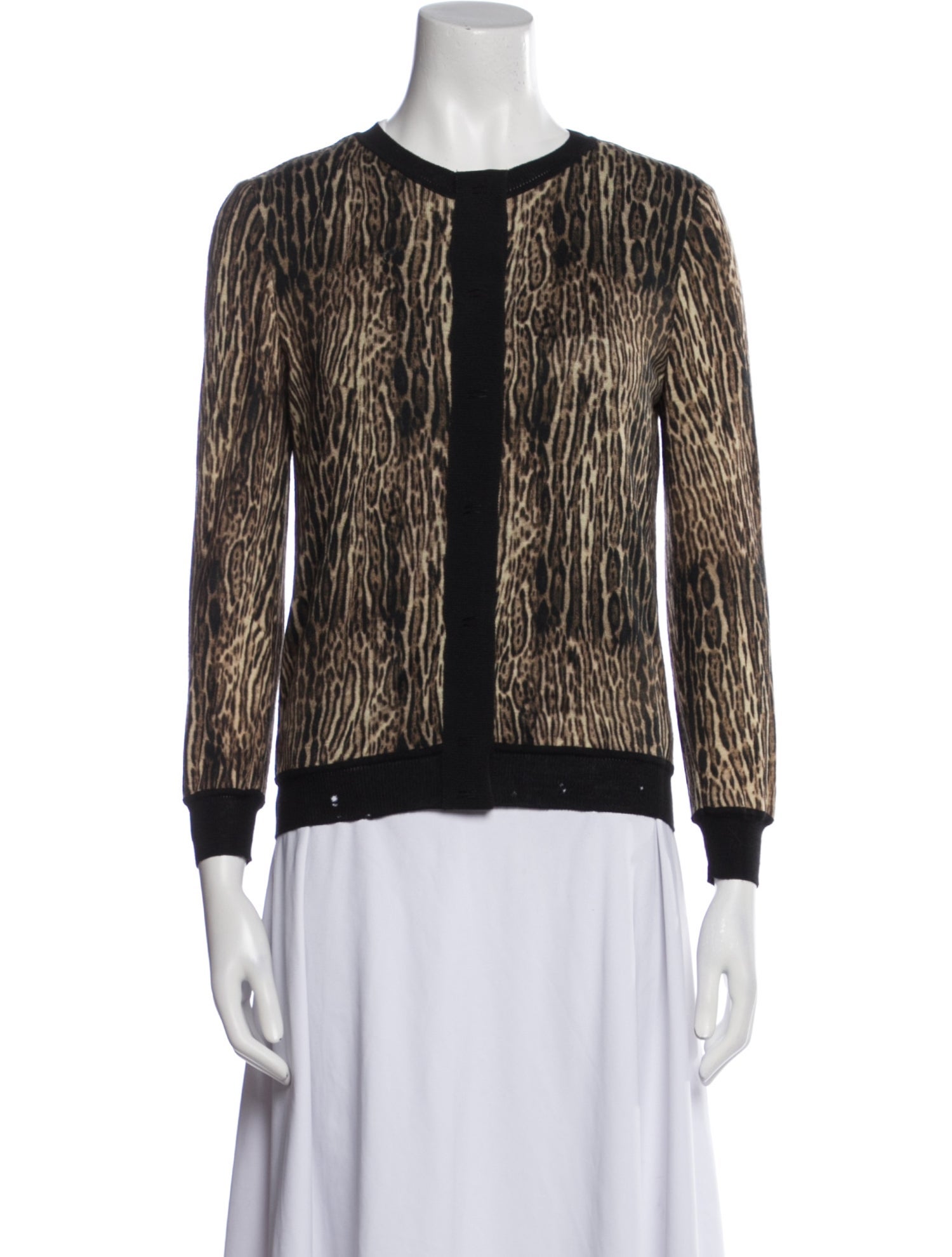 Giambattista Valli Wool Animal Print Sweater