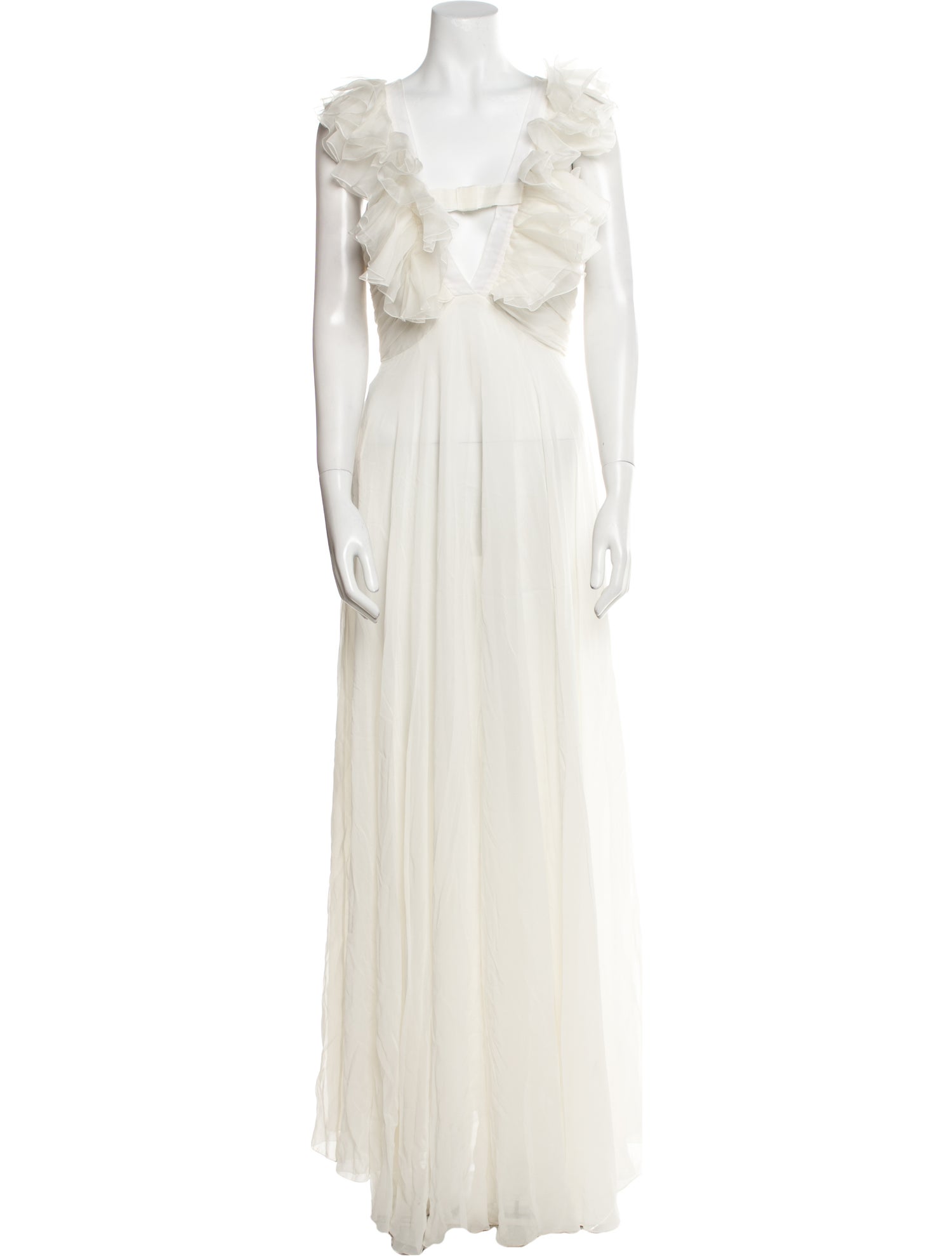 Giambattista Valli Square Neckline Long Dress
