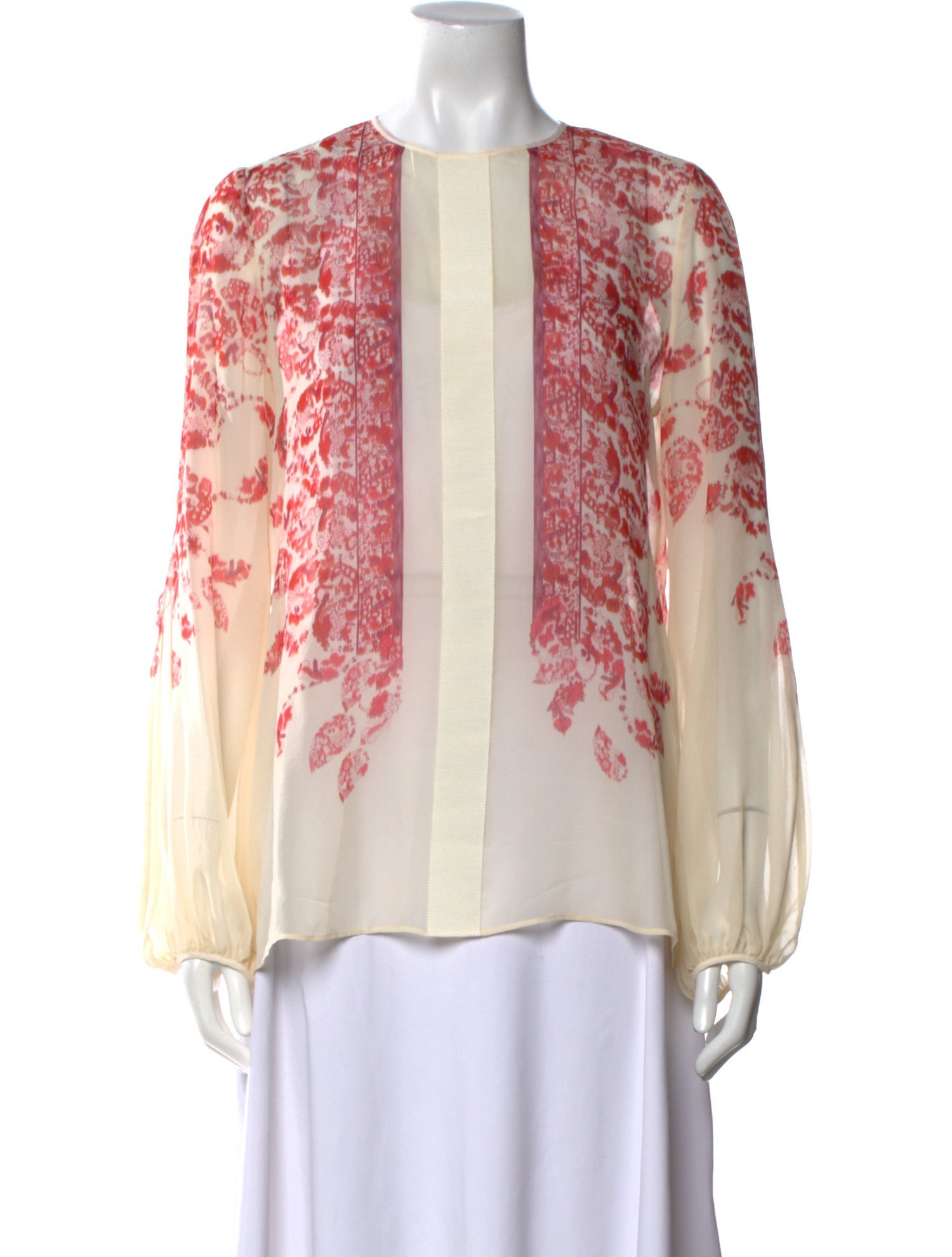 Giambattista Valli Silk Printed Blouse