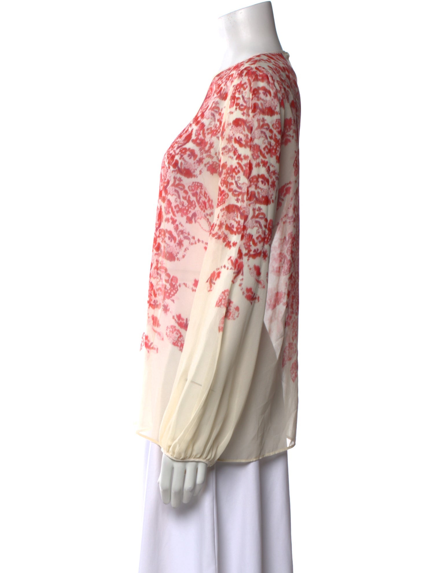 Giambattista Valli Silk Printed Blouse