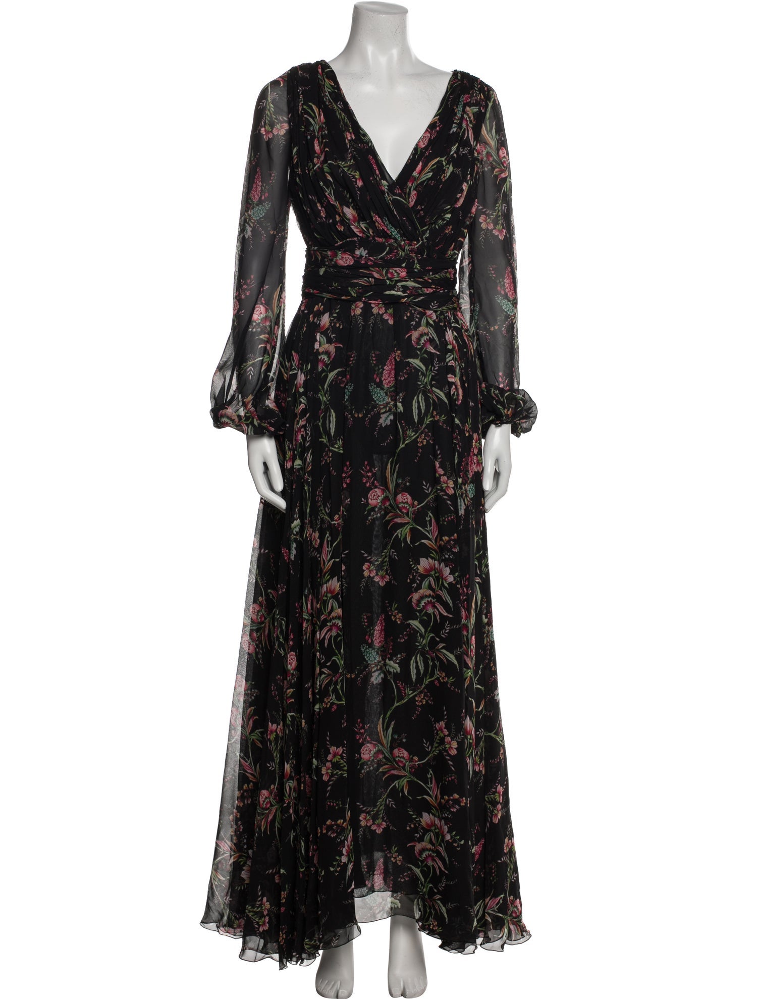 Giambattista Valli Floral Print Long Dress