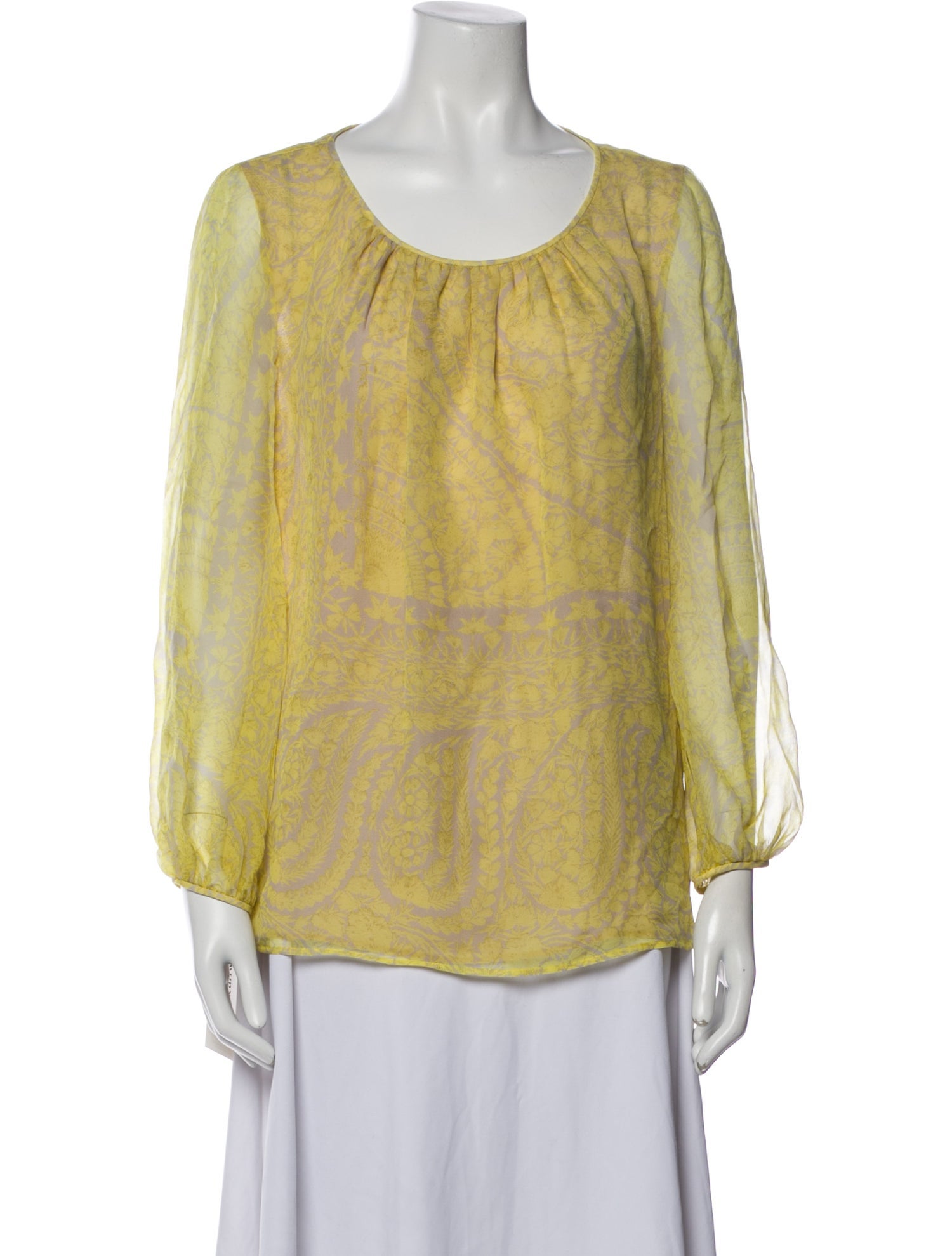 Giambattista Valli Silk Tie-Dye Print Blouse