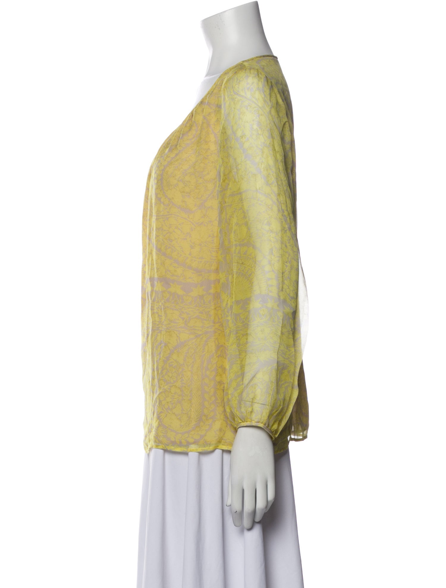 Giambattista Valli Silk Tie-Dye Print Blouse