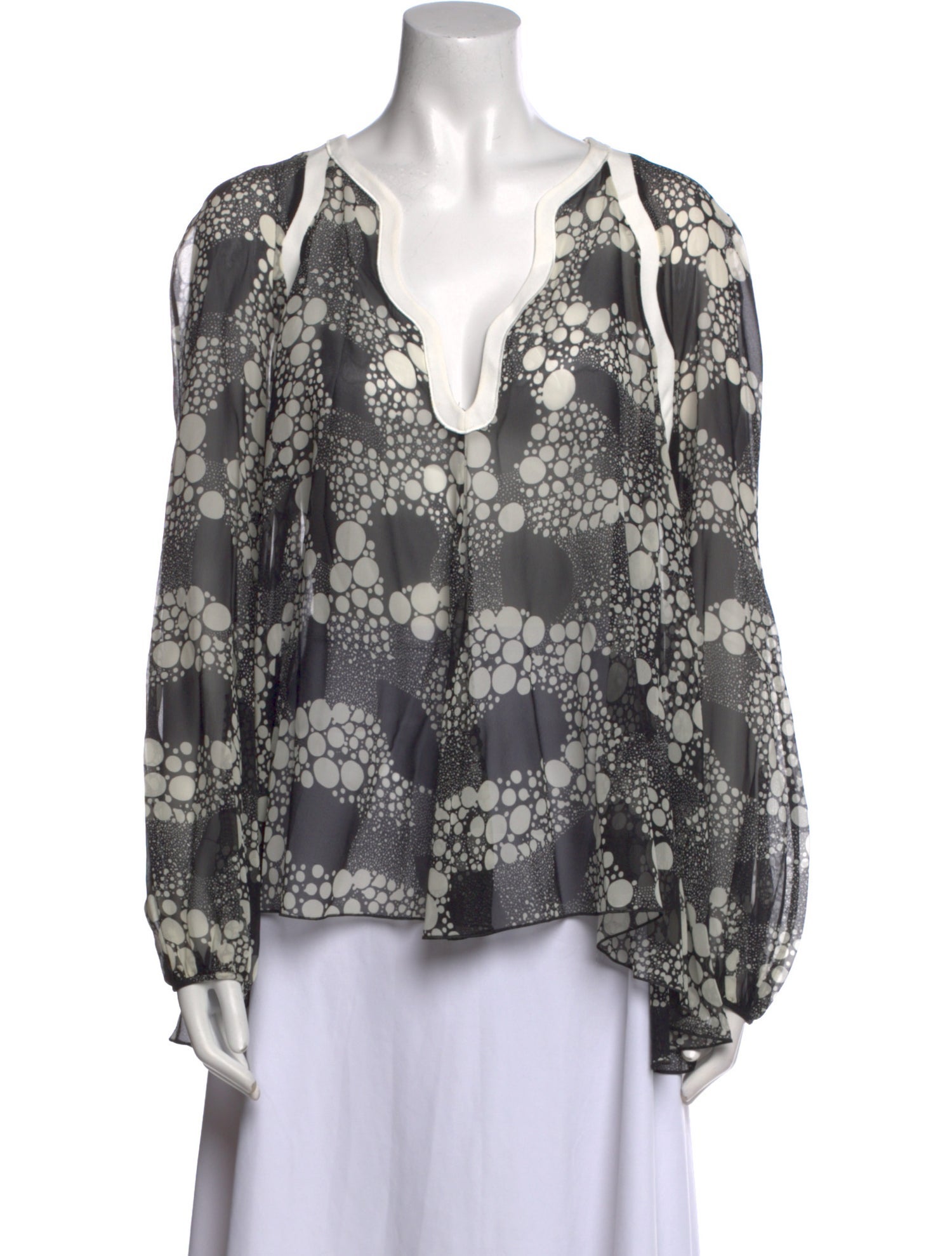 Giambattista Valli Silk Printed Blouse