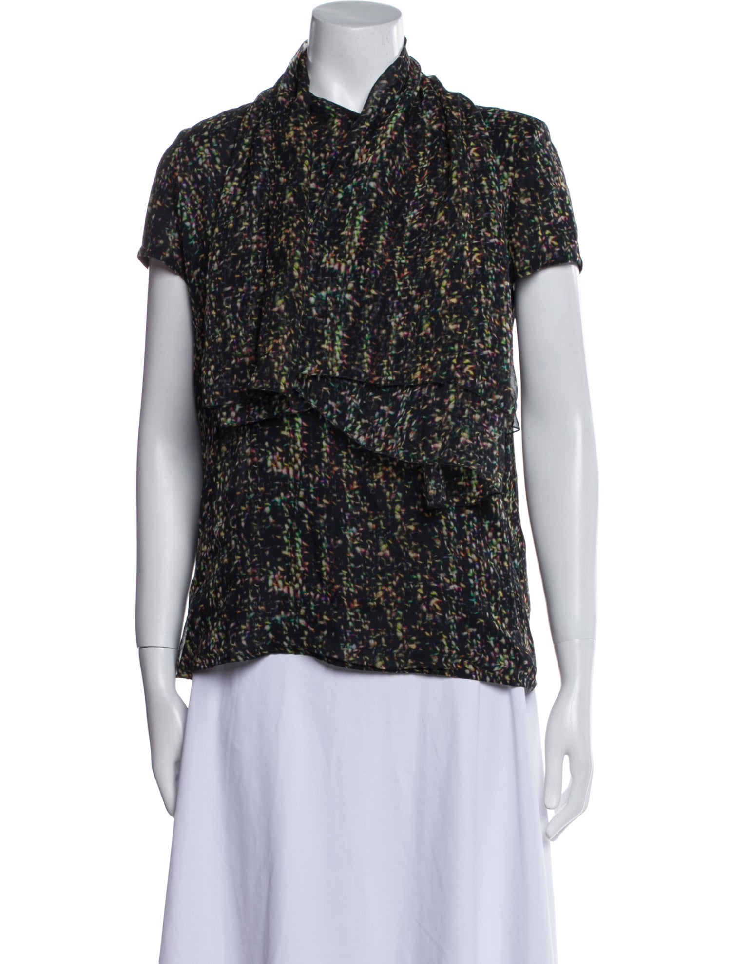 Giambattista Valli Silk Printed Blouse