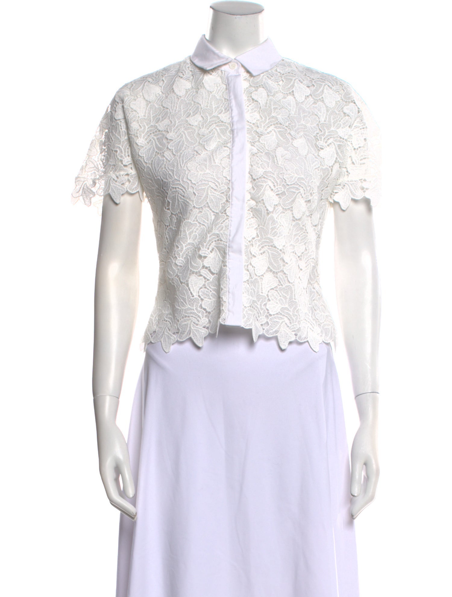 Giambattista Valli Lace Lace Pattern Crop Top w/ Tags