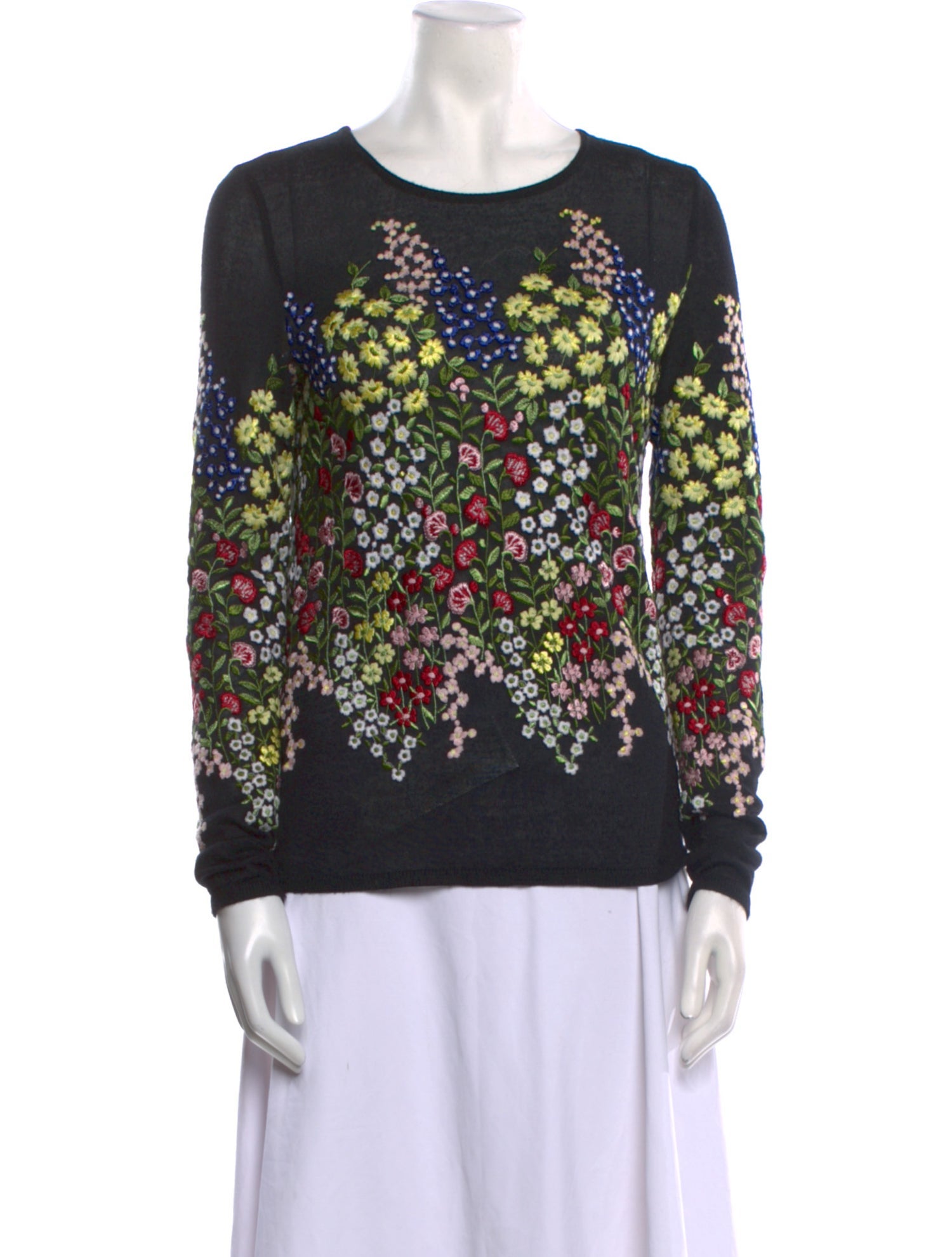 Giambattista Valli Cashmere Printed Sweater