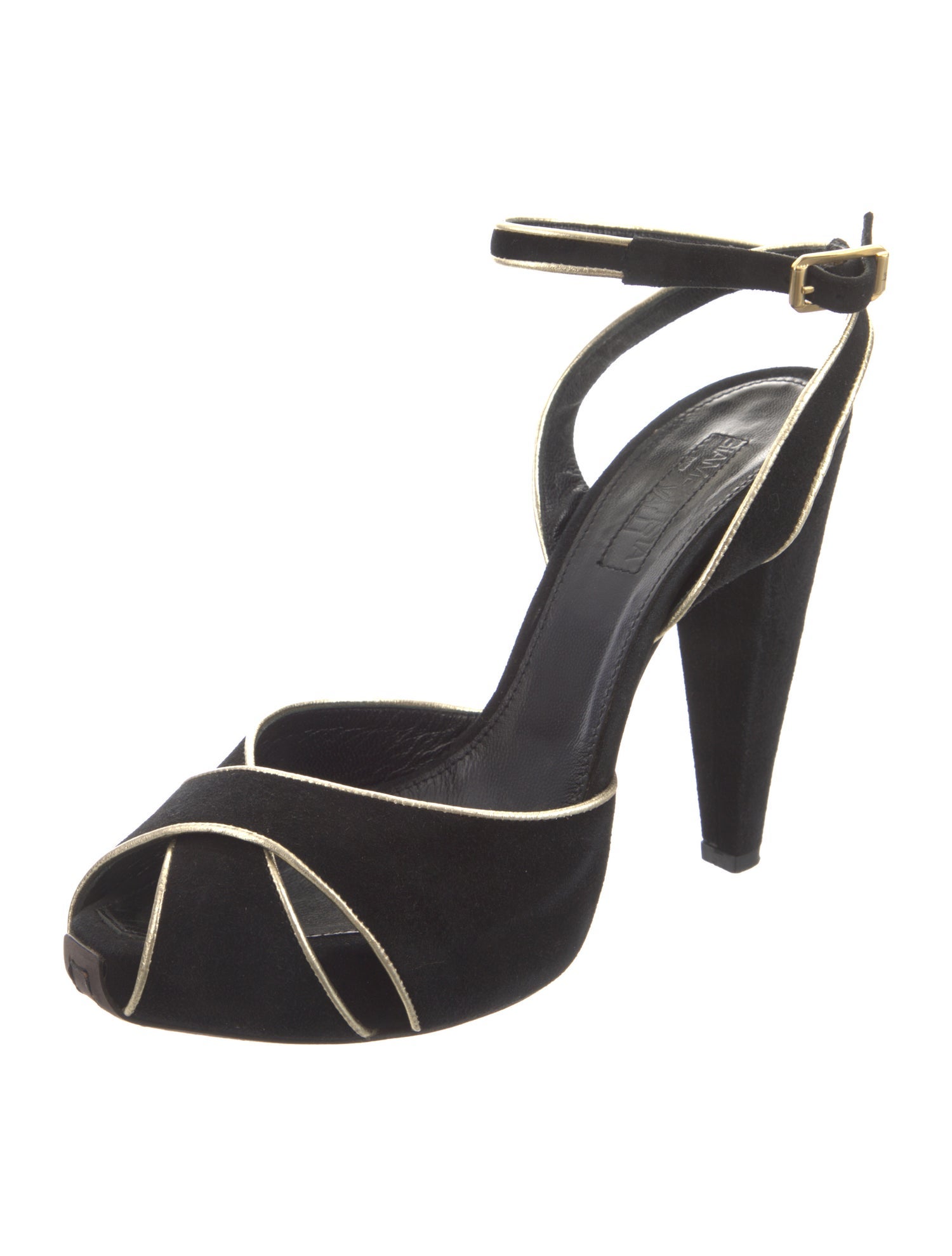 Giambattista Valli Suede Striped Sandals