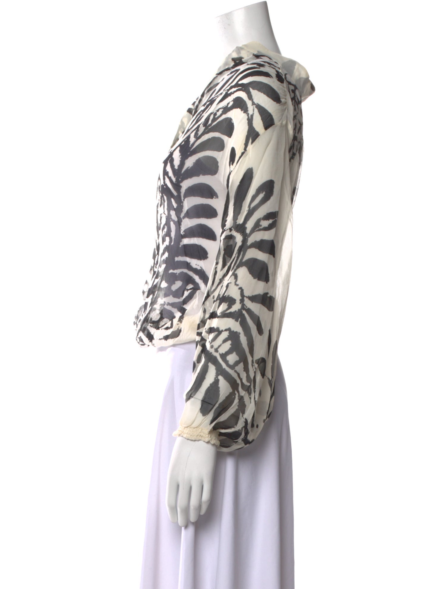 Giambattista Valli Silk Printed Blouse