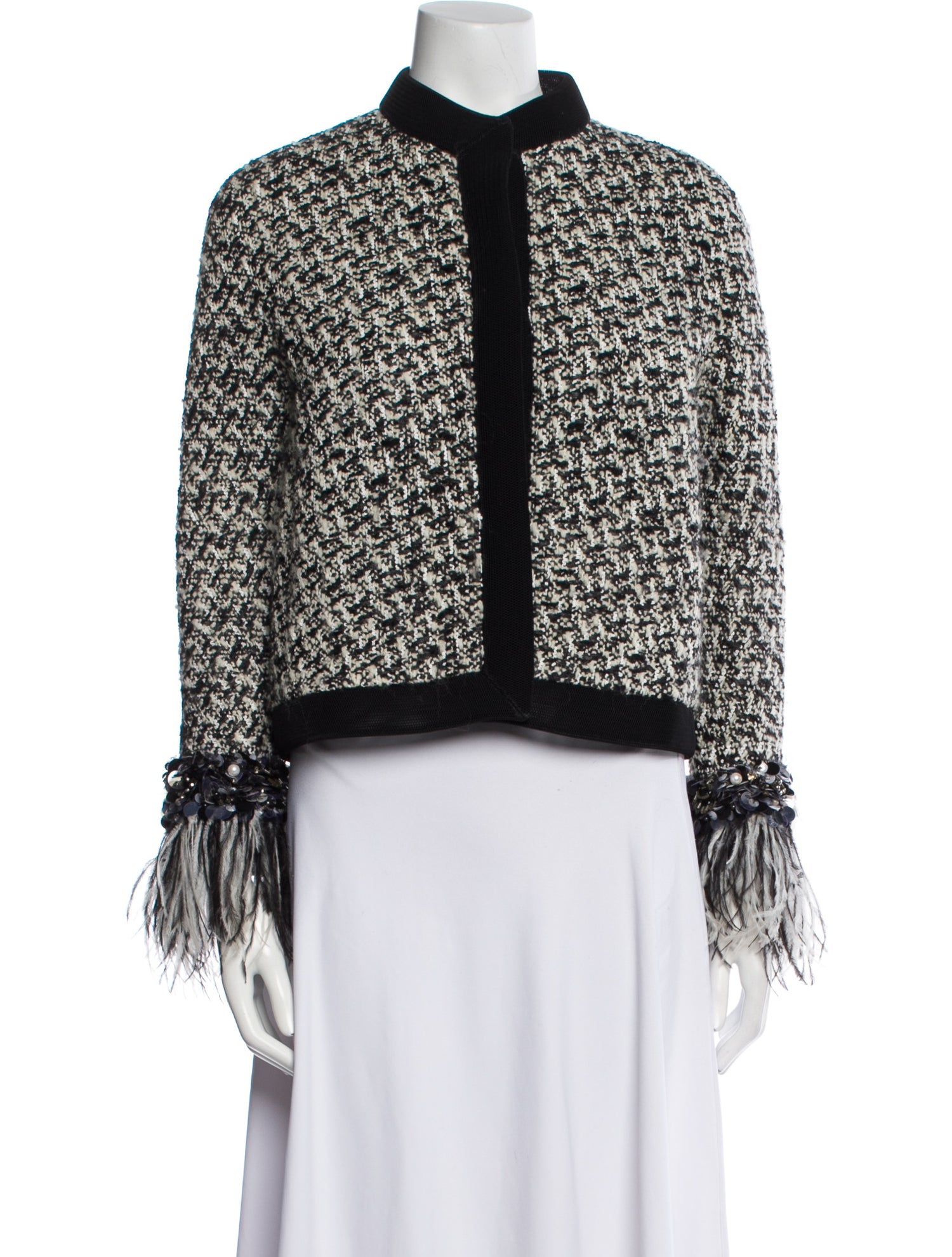 Giambattista Valli Virgin Wool Tweed Pattern Evening Jacket