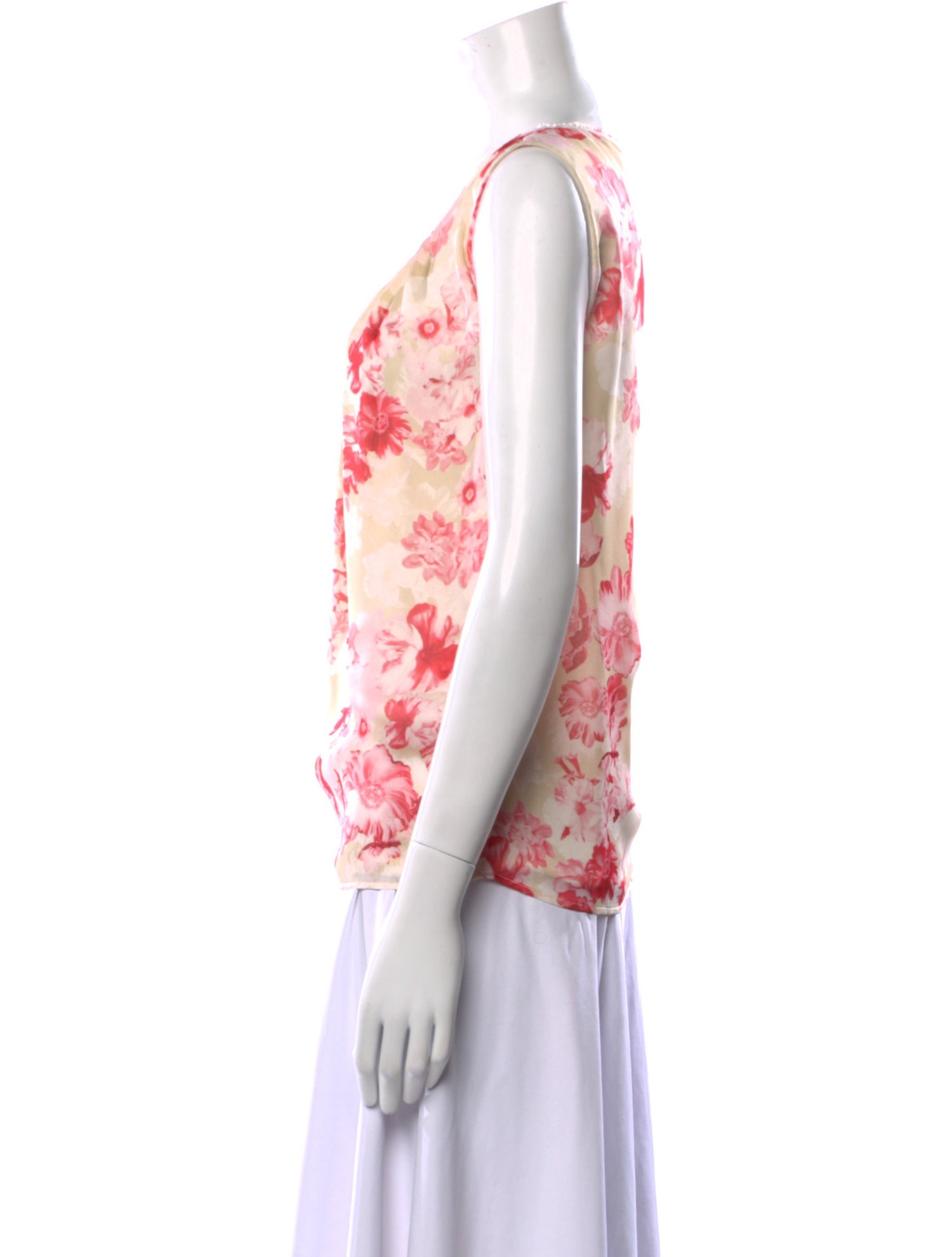 Giambattista Valli Floral Print Scoop Neck Top