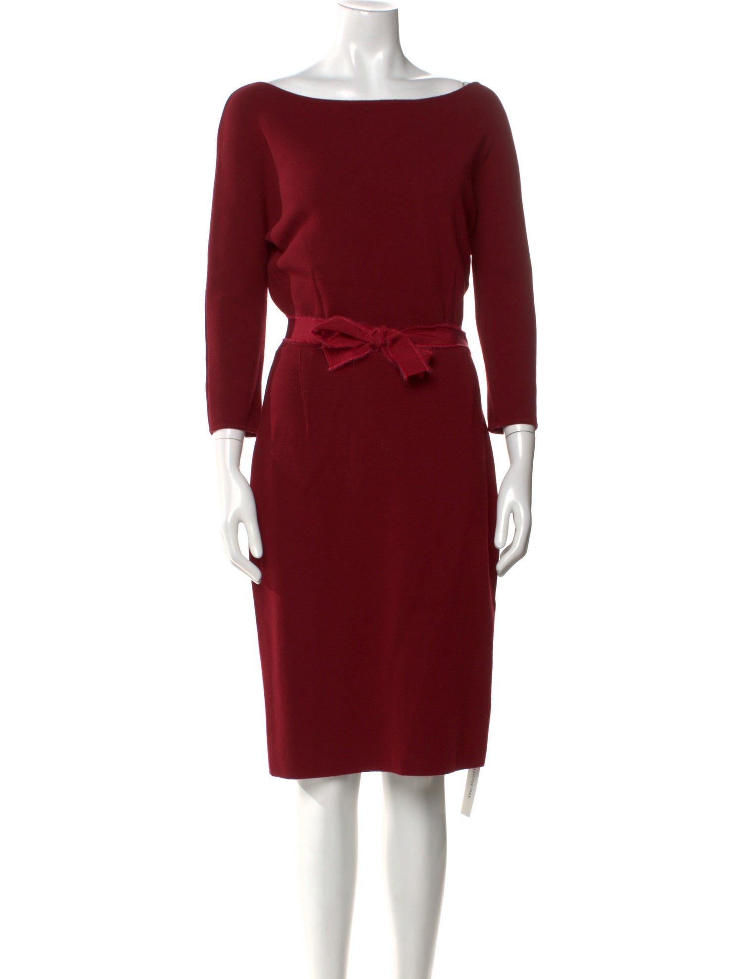 Giambattista Valli Bateau Neckline Knee-Length Dress