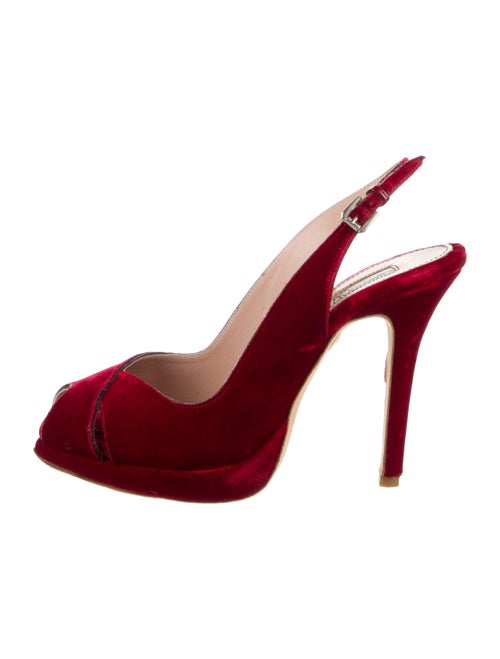 Giambattista Valli Velvet Slingback Pumps