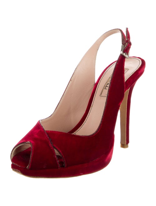 Giambattista Valli Velvet Slingback Pumps