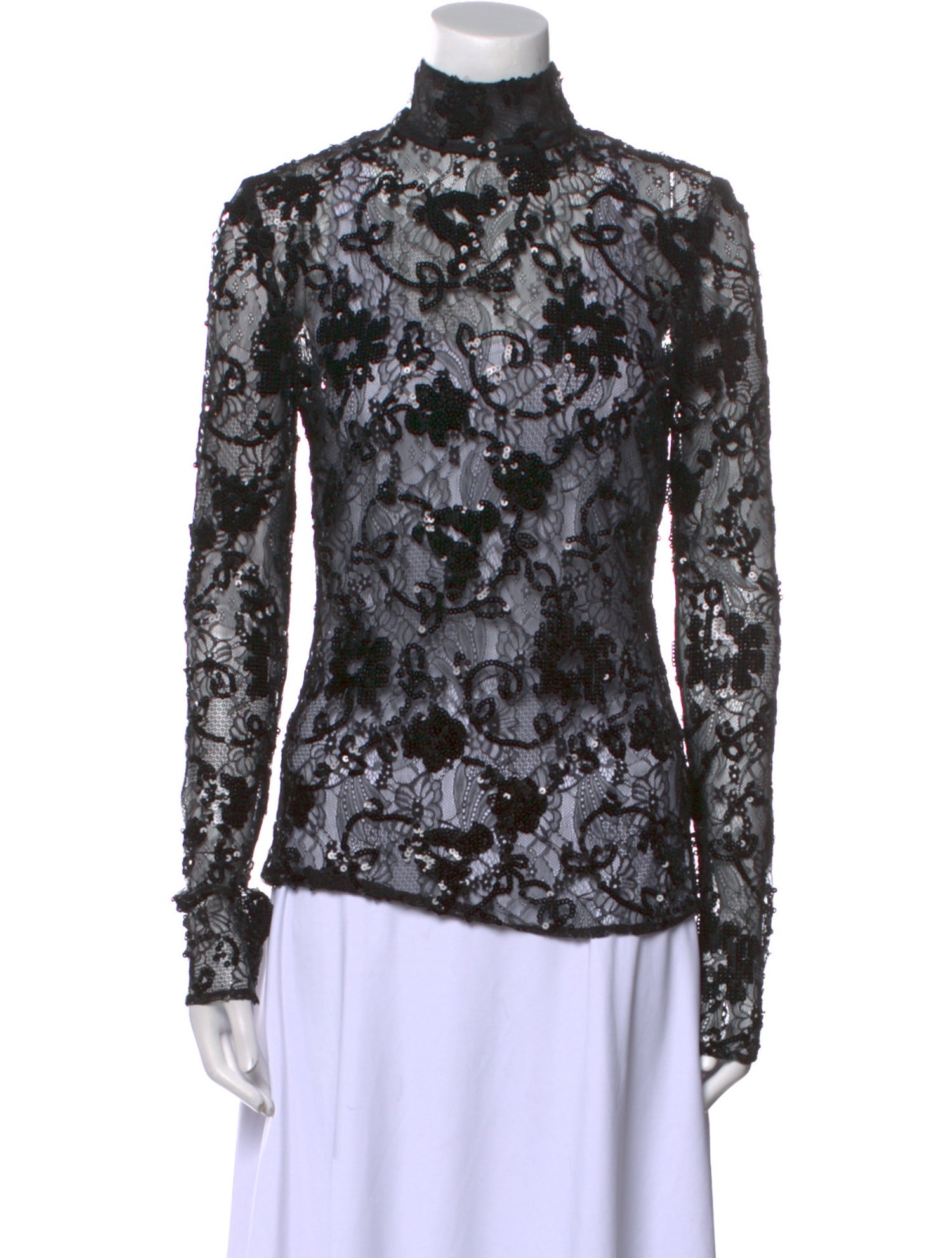 Giambattista Valli Lace Lace Pattern Blouse