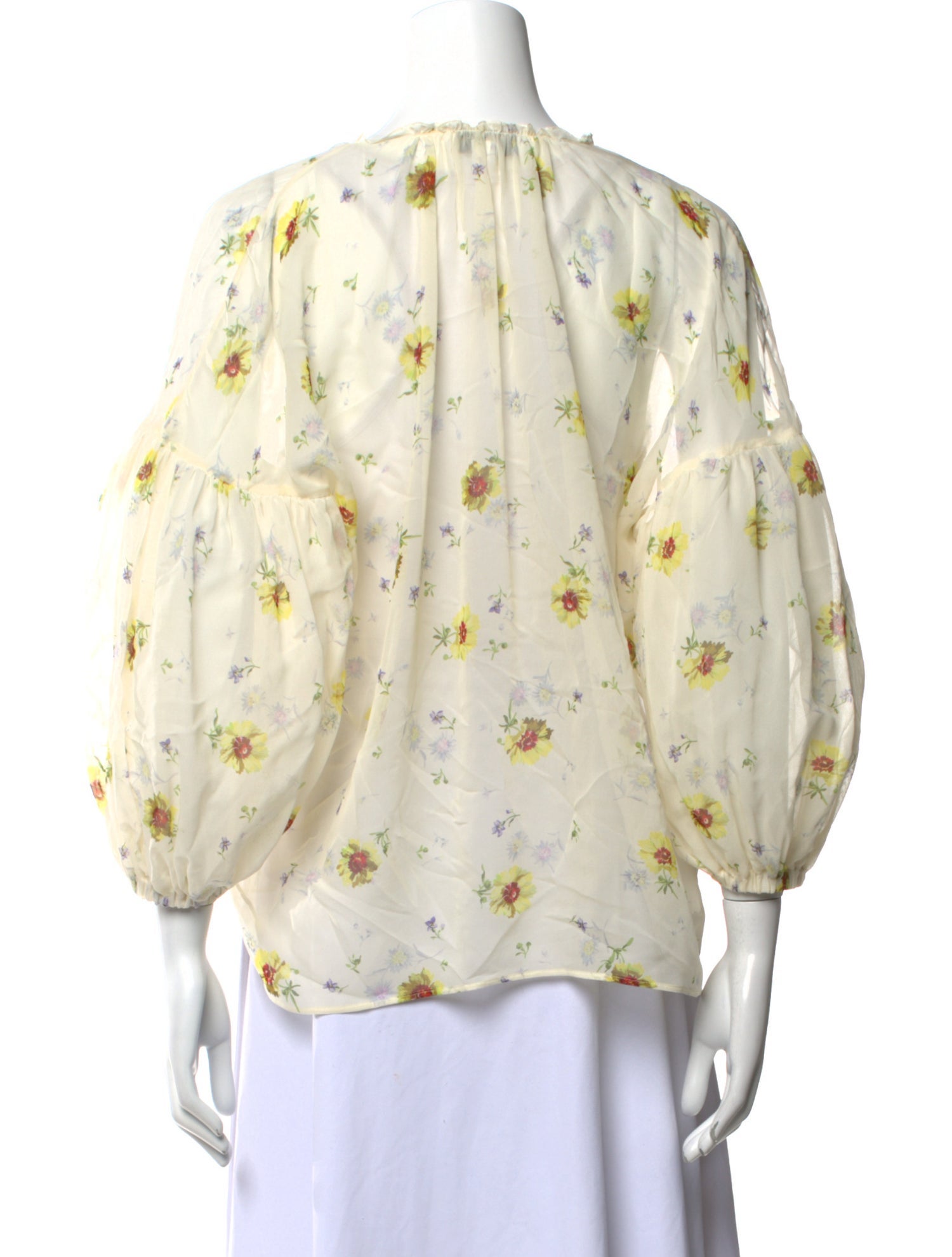 Giambattista Valli Silk Floral Print Blouse