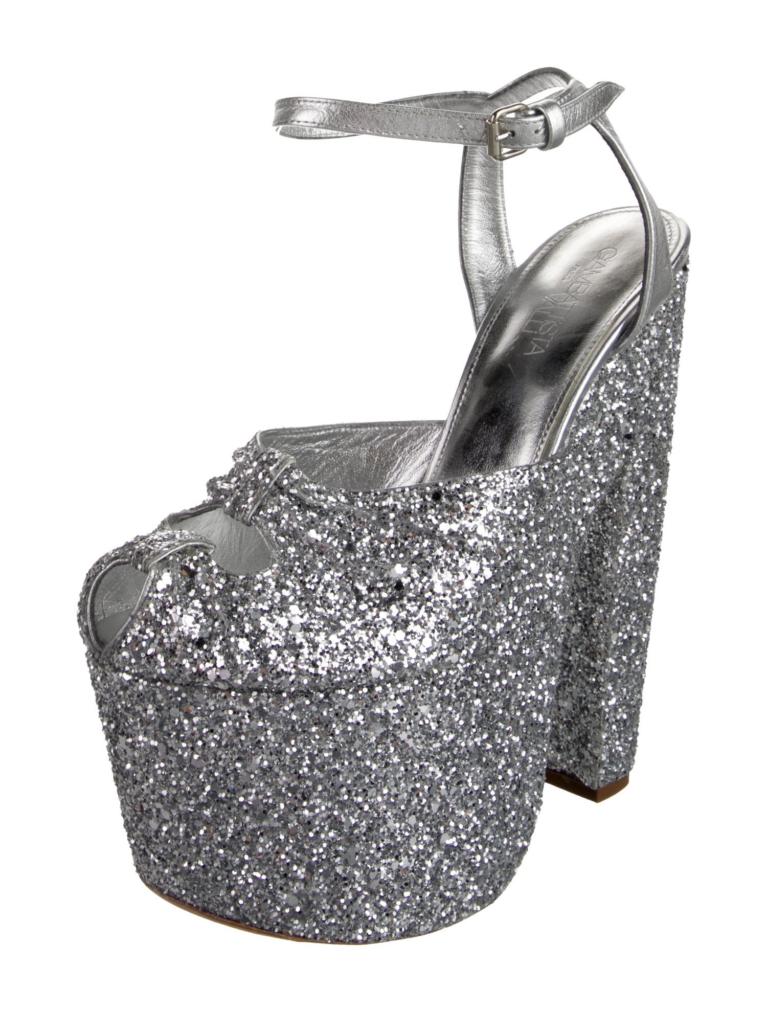 Giambattista Valli Glitter Glitter Accents Slingback Pumps