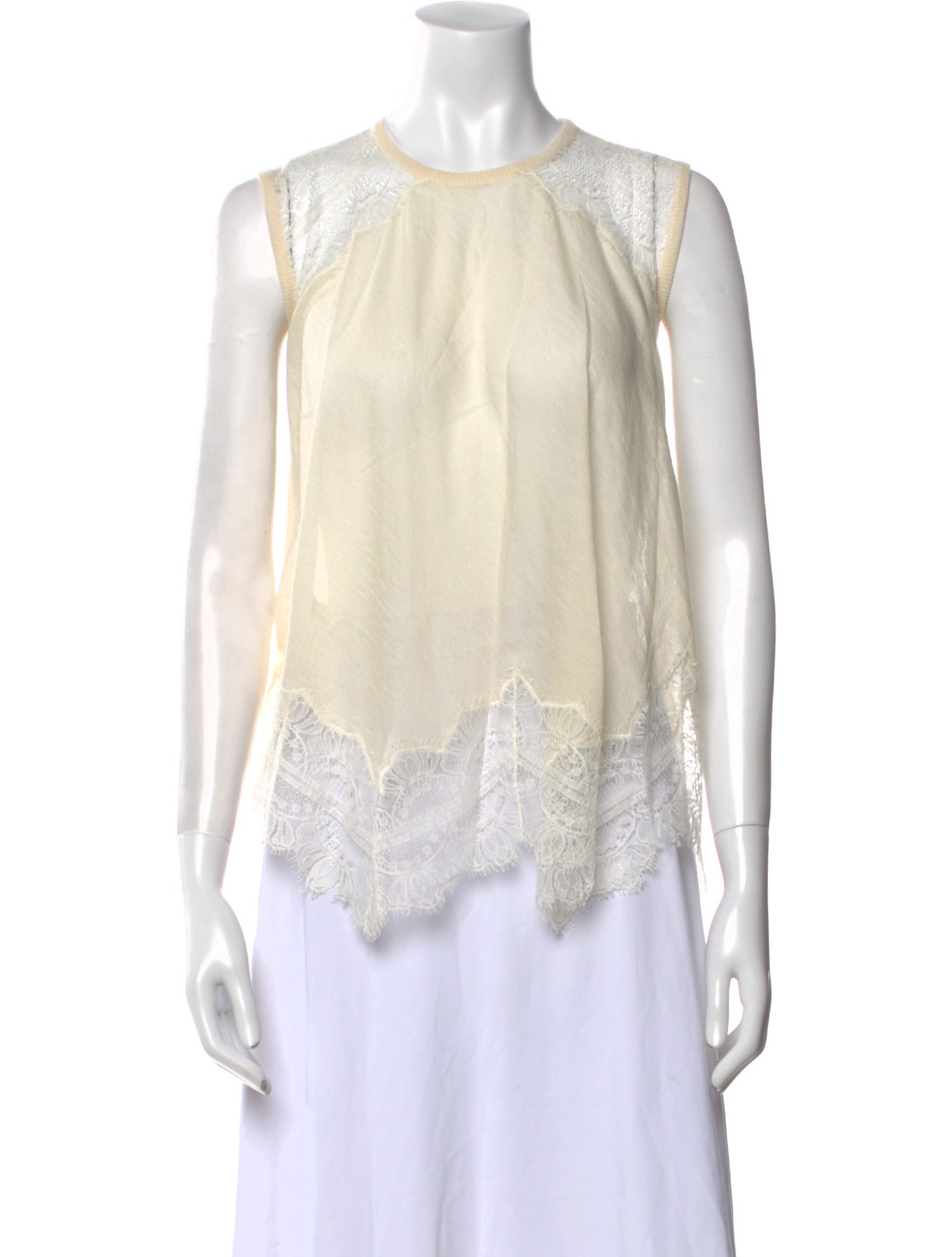 Giambattista Valli Cashmere Crew Neck Blouse