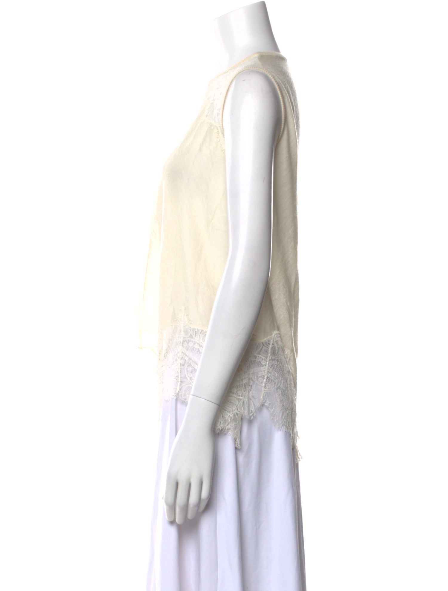 Giambattista Valli Cashmere Crew Neck Blouse