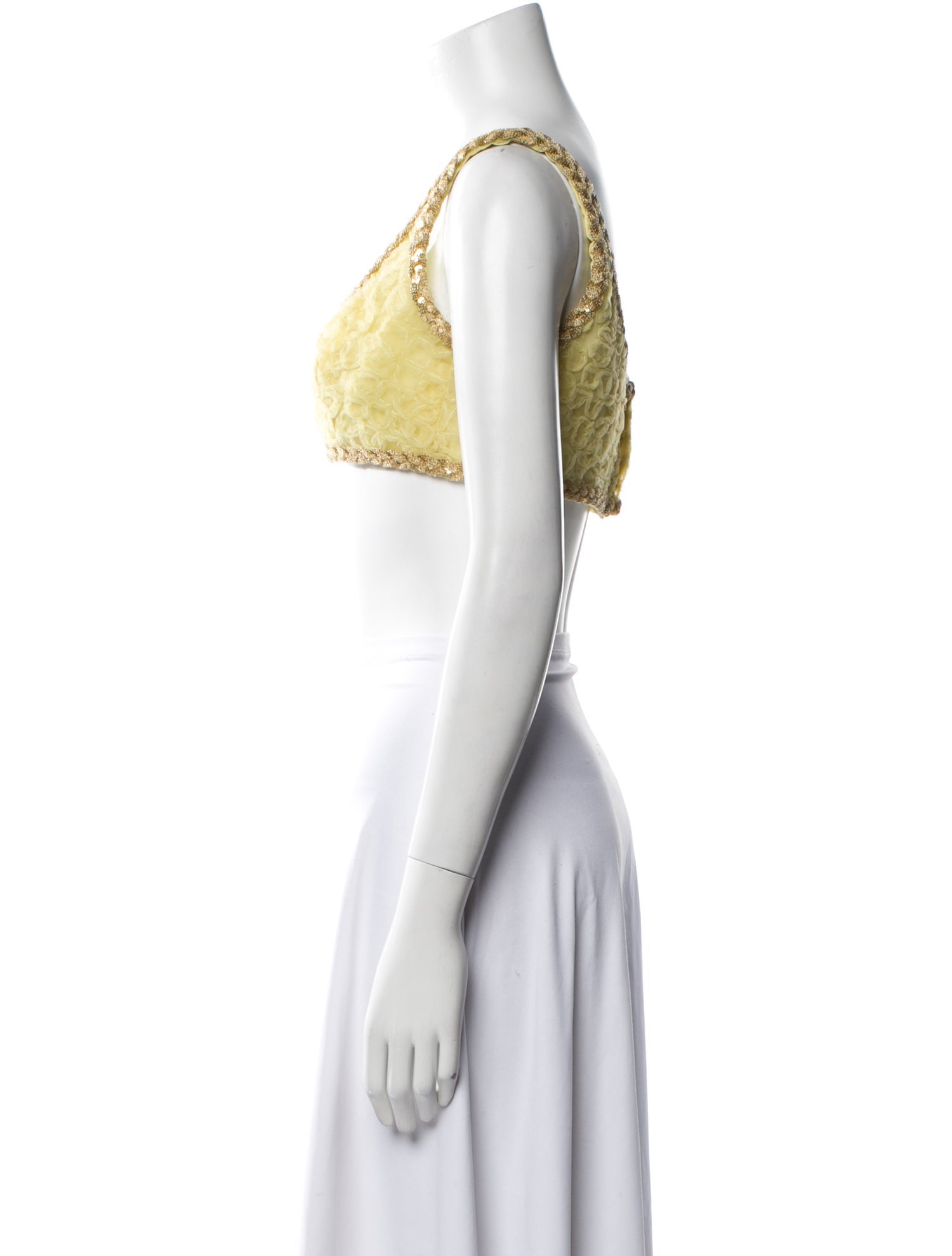 Giambattista Valli Scoop Neck Sleeveless Crop Top w/ Tags