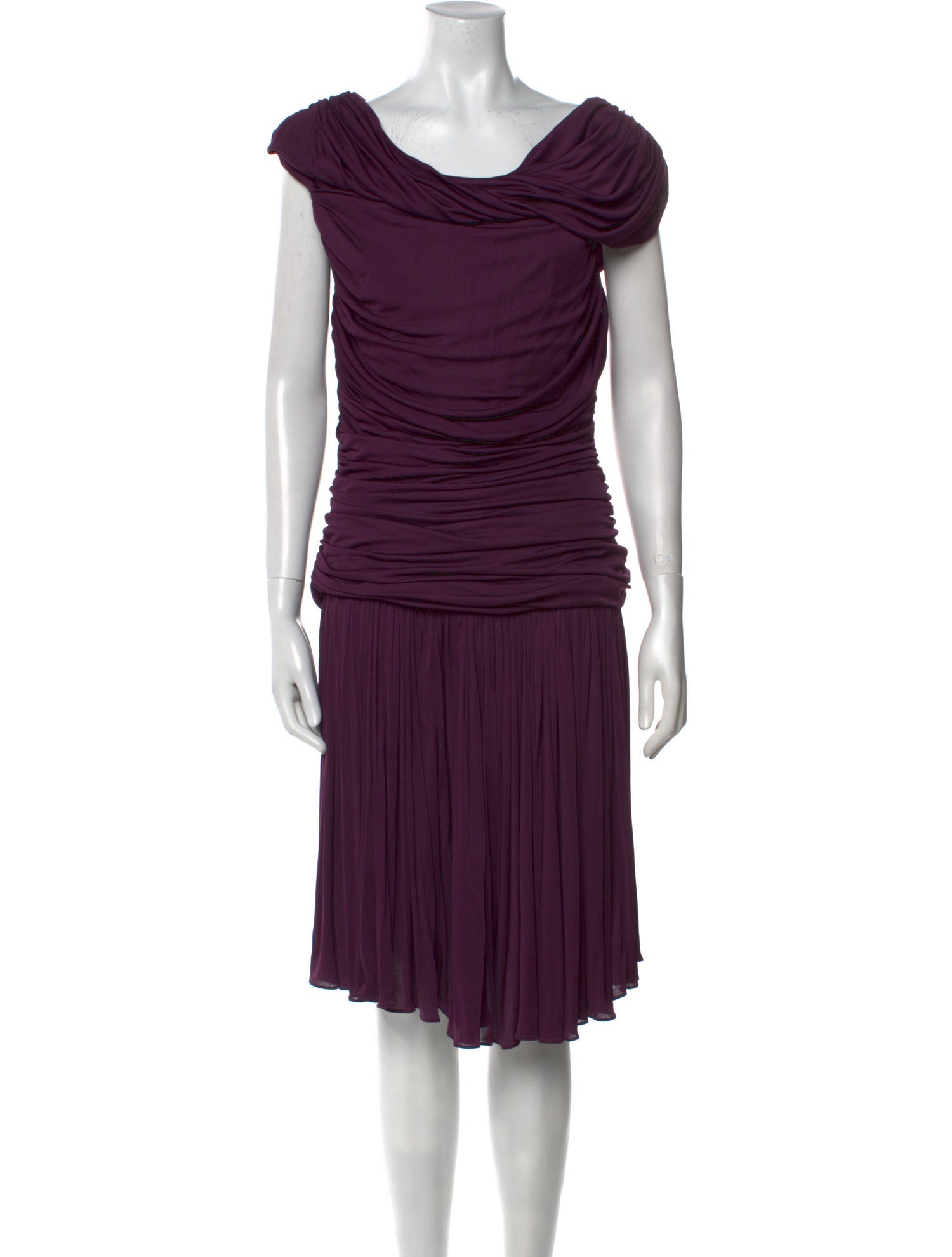 Giambattista Valli Cowl Neck Knee-Length Dress