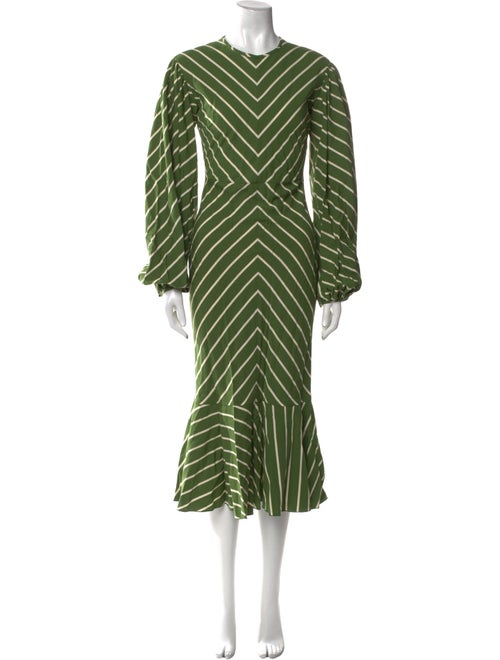 Giambattista Valli Striped Midi Length Dress