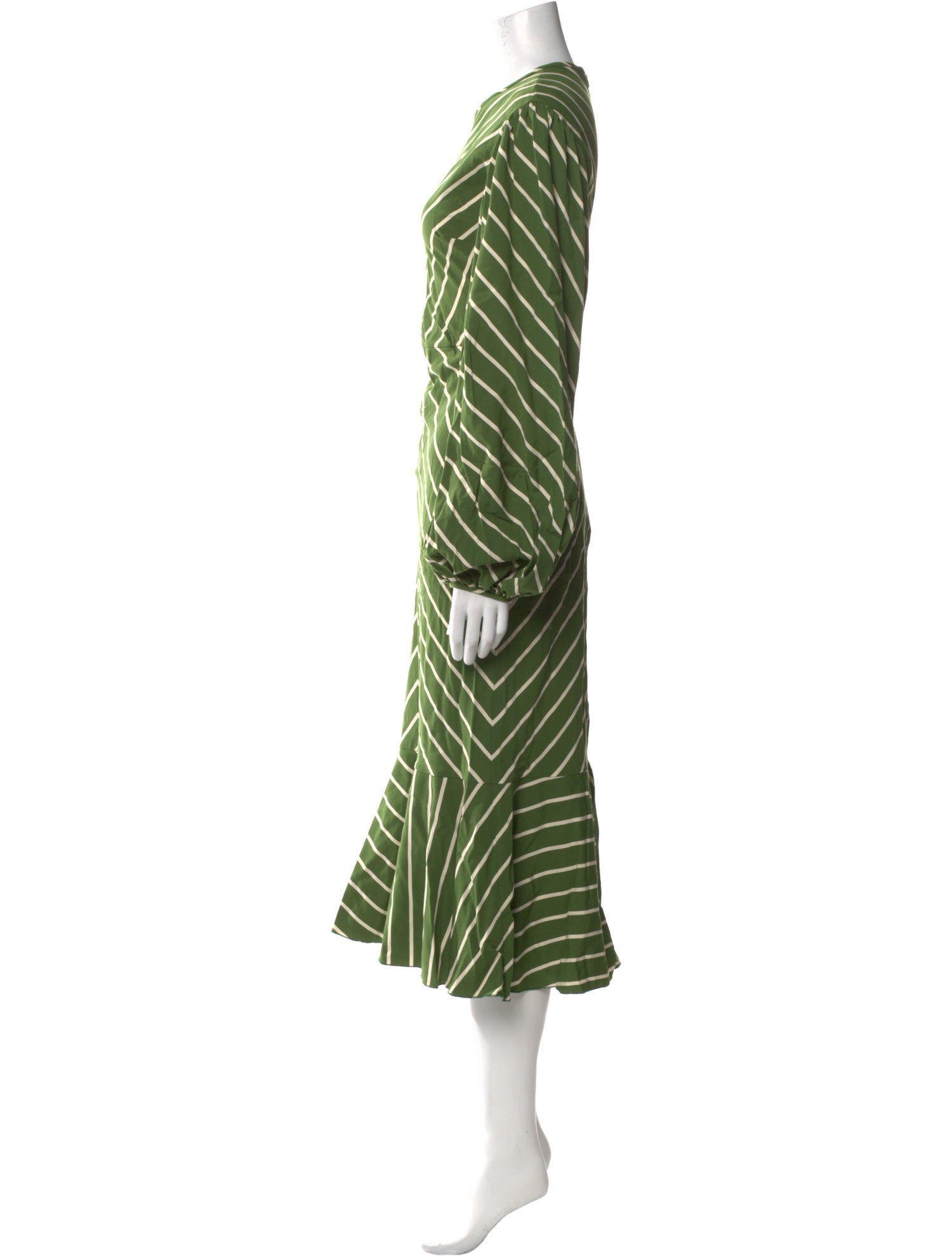Giambattista Valli Striped Midi Length Dress