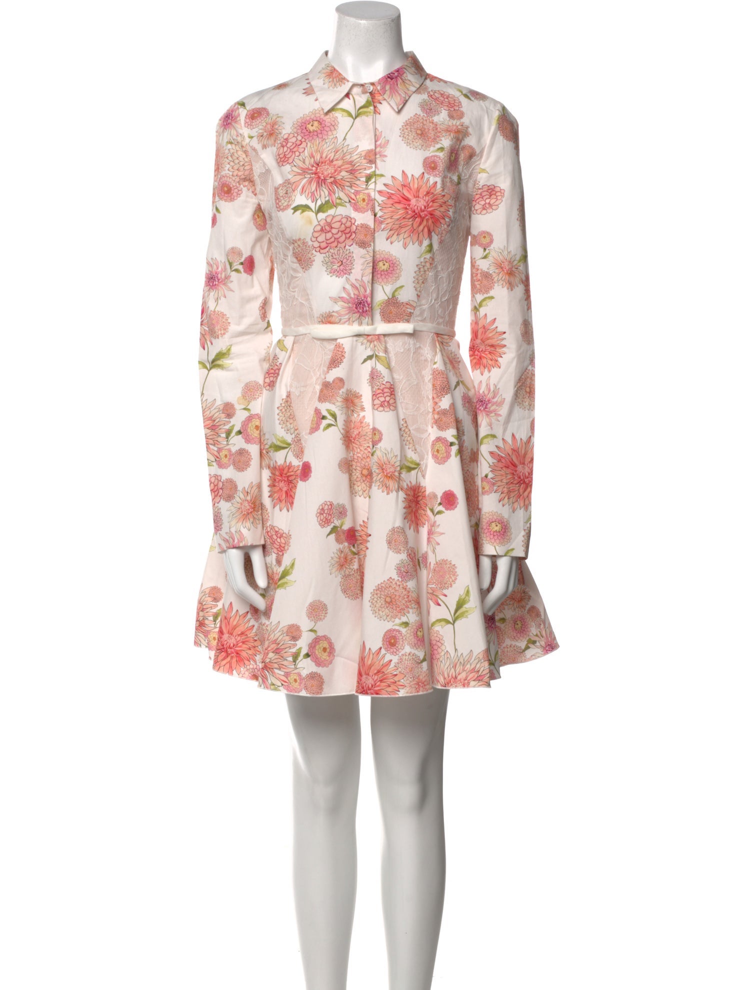 Giambattista Valli Floral Print Mini Dress