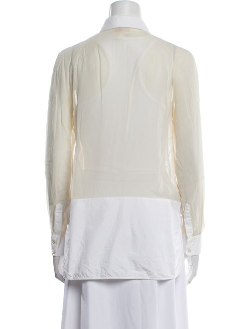 Giambattista Valli Long Sleeve Button-Up Top