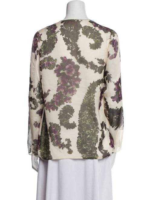 Giambattista Valli Silk Floral Print Blouse
