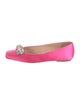 Giambattista Valli Satin Crystal Embellishments Ballet Flats