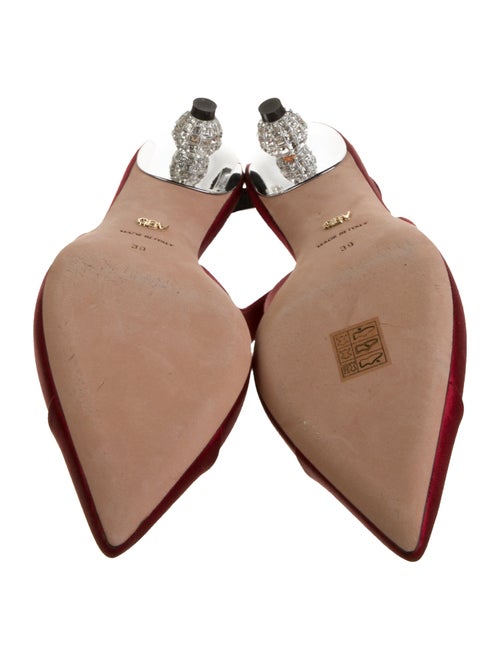 Giambattista Valli Satin Crystal Embellishments Slingback Flats