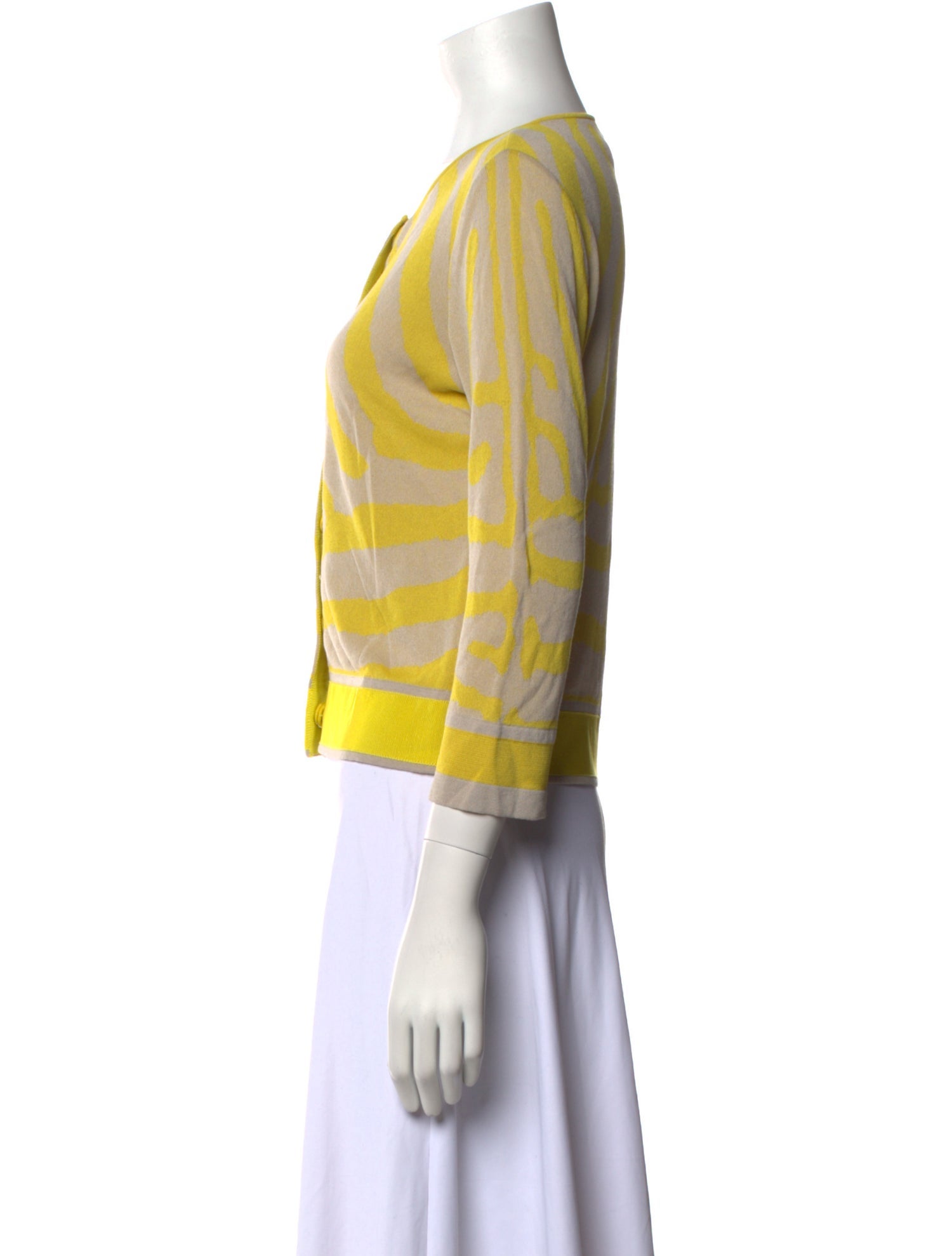 Giambattista Valli Striped Scoop Neck Sweater