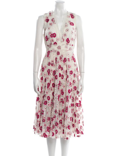 Giambattista Valli Floral Print Midi Length Dress