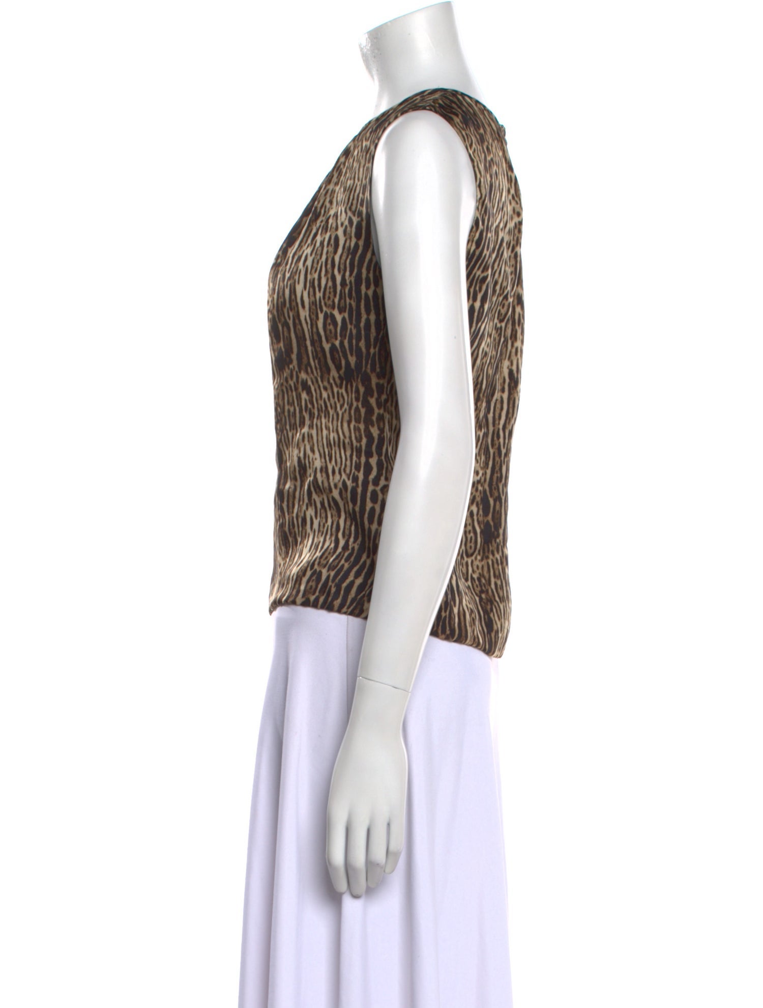 Giambattista Valli Silk Animal Print Top