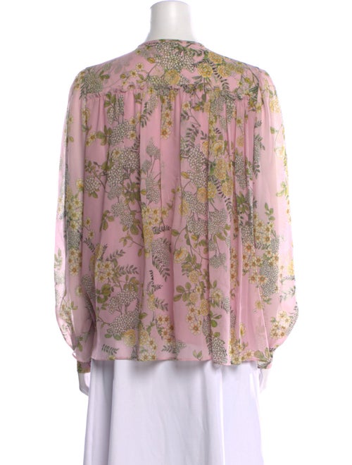 Giambattista Valli Silk Floral Print Blouse