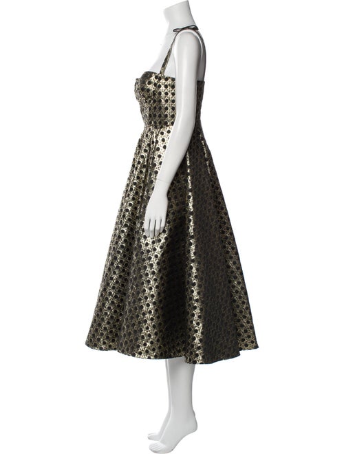 Giambattista Valli Square Neckline Midi Length Dress