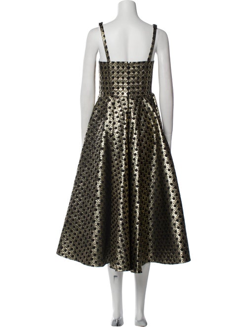 Giambattista Valli Square Neckline Midi Length Dress