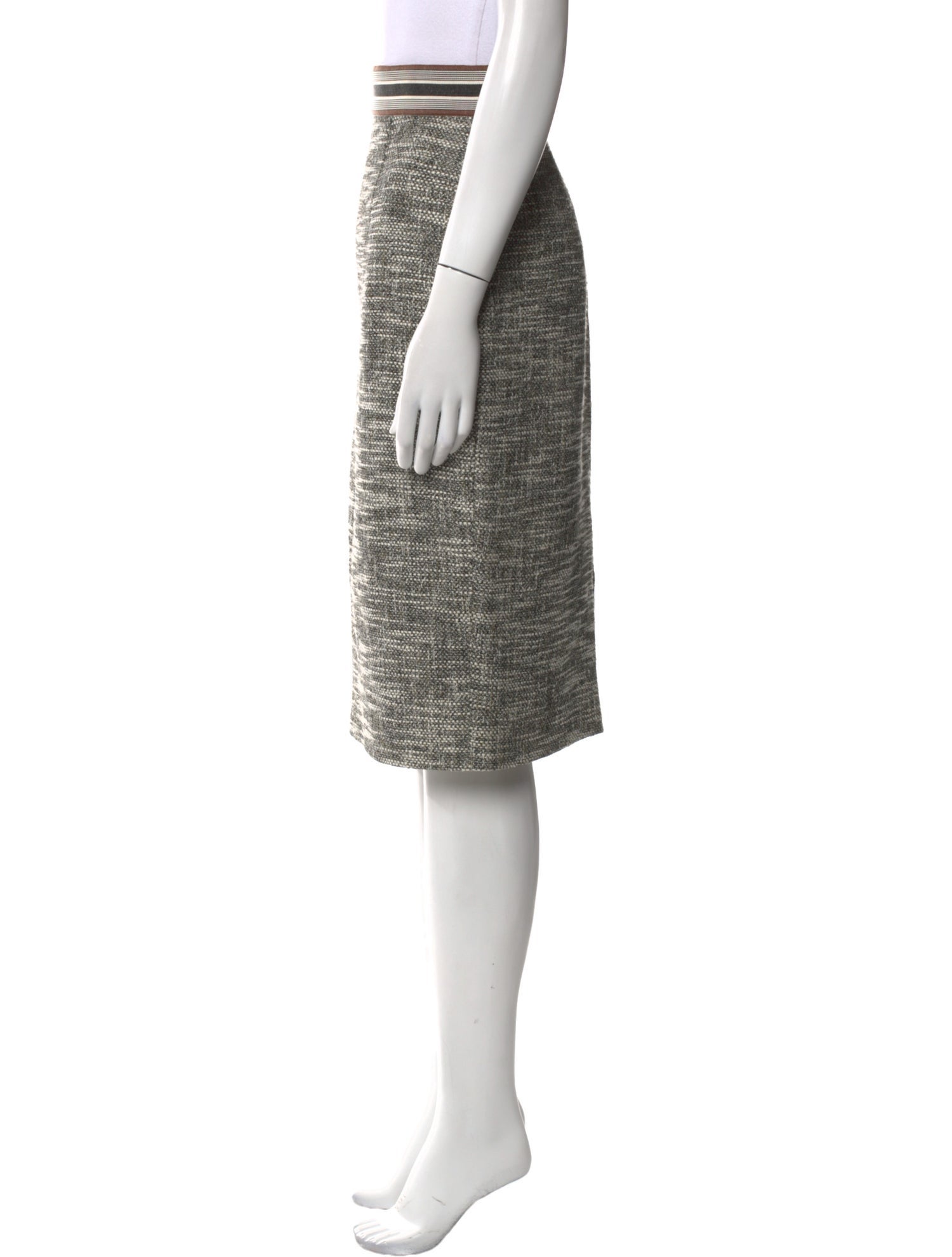Giambattista Valli Tweed Pattern Knee-Length Skirt