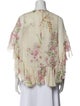 Giambattista Valli Floral Print Crew Neck Blouse