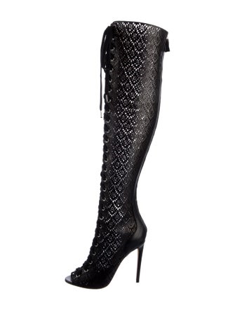Giambattista Valli Leather Lace-Up Boots