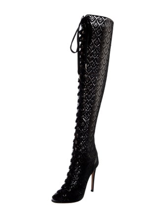 Giambattista Valli Leather Lace-Up Boots
