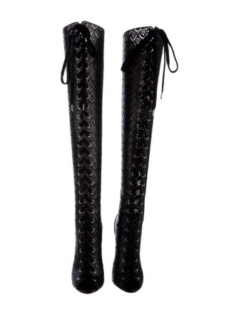 Giambattista Valli Leather Lace-Up Boots
