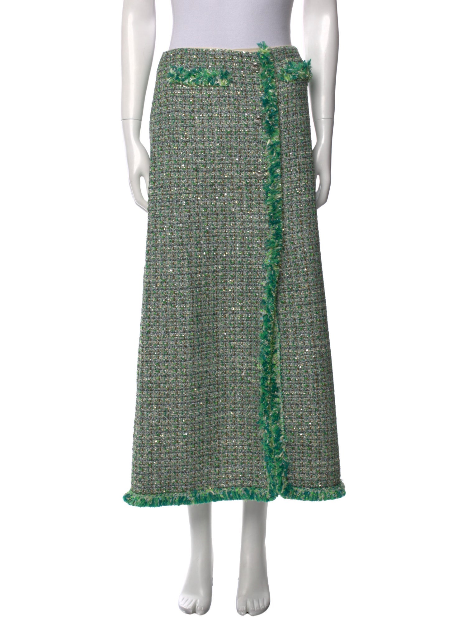 Giambattista Valli Tweed Pattern Midi Length Skirt w/ Tags