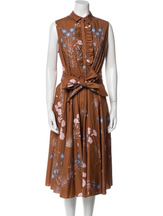 Giambattista Valli Floral Print Midi Length Dress