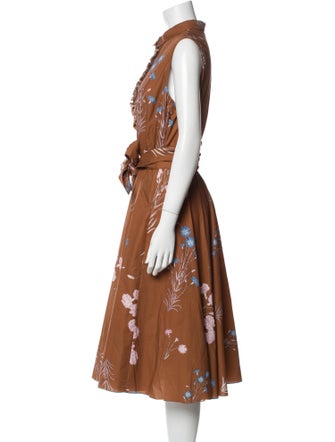 Giambattista Valli Floral Print Midi Length Dress