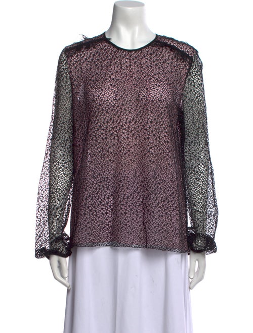 Giambattista Valli Printed Crew Neck Blouse