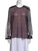 Giambattista Valli Printed Crew Neck Blouse