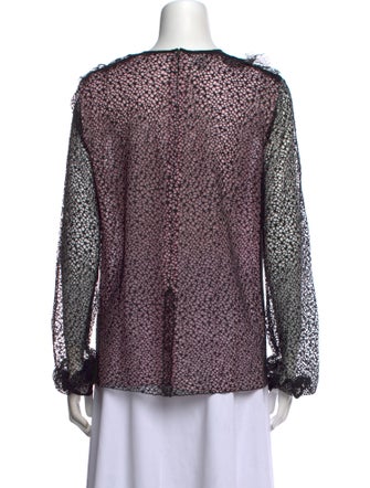 Giambattista Valli Printed Crew Neck Blouse