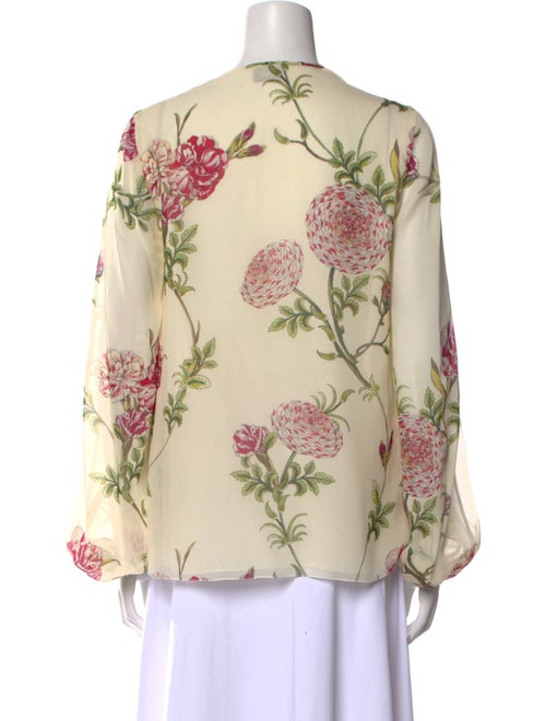 Giambattista Valli Silk Floral Print Blouse